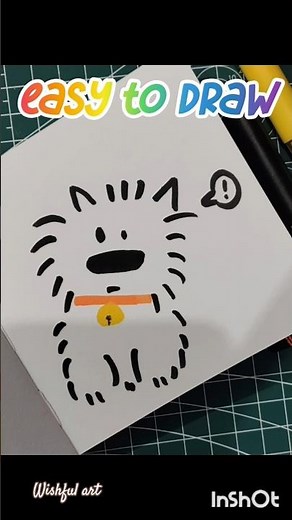 how to draw a scary dog 🐶 #art #easy #drawing #aesthetic #craft #acrylicmarkers