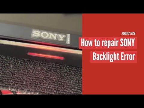 Sony XBR-55X850B Backlight Error Blinking Red Light