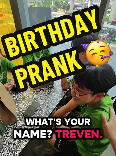 HAPPY BIRTHDAY TREVEN 🥳🥳 #viralvideo #sg #public #prank #birthday