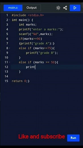 #C language programming code for showing grades to all students ☺️☺️☺️
