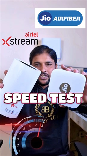Airtel Airfiber Vs Jio Airfiber Speed Test 💥💥💥 #shorts