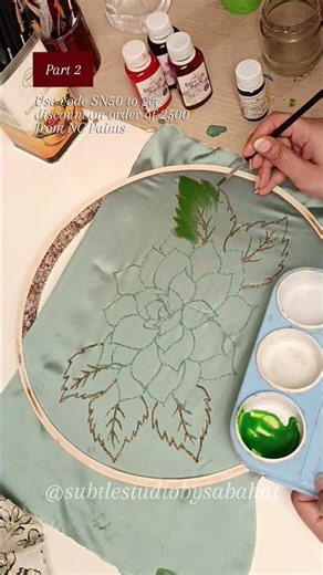 shading technique on silk @NCPaints #shortvideo #shorts