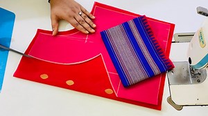 6.2K views · 424 reactions | Paithani Saree Blouse Design Cutting & stitching Blouse Back Neck Design | Silk Saree Blouse Design | Mandeep Designs | Facebook