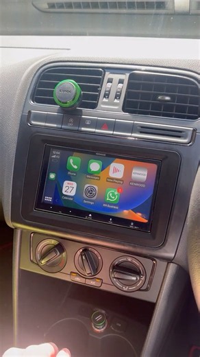 VW Polo Gets A Wireless CarPlay KENWOOD DMX7525DABS #vw #vwpolo #carplay