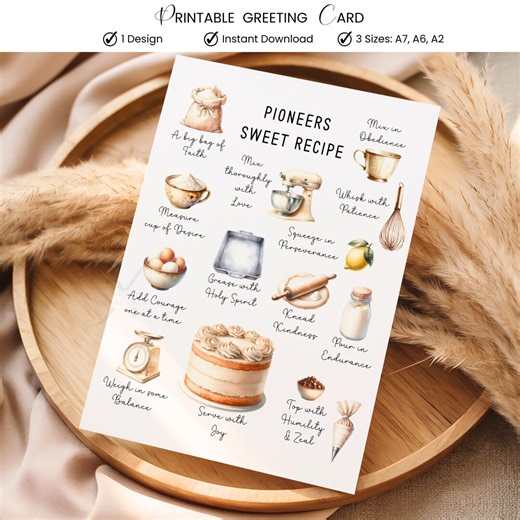 JW Pioneer School 2026 Recipe PSS Pioneer Service School Card Christian Qualities Encouragement Card Printable Card Instant Download PDF - Etsy