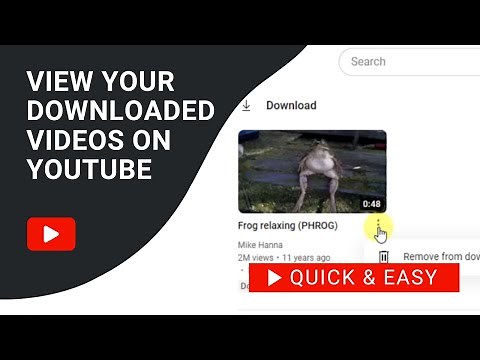 How To View Your Downloaded Videos On Youtube In PC