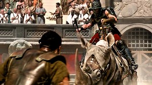 3.3M views · 42K reactions | I love the guy who refuses to get out of the Rhino's way. Gladiator 2 is such a fun movie | Boxoffice Movie Scenes | Facebook