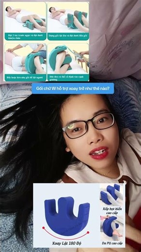 Gối chữ W quay lật bệnh nhân
