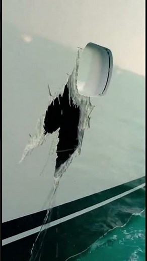 Close-Up Footage of a Jet Ski Slamming Into a Yacht in Turquoise Waters”