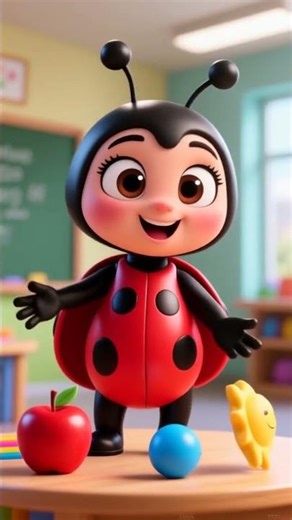 Learn Colors with Lola the Ladybug! 🐞 Red Color for Kids | #shorts 3