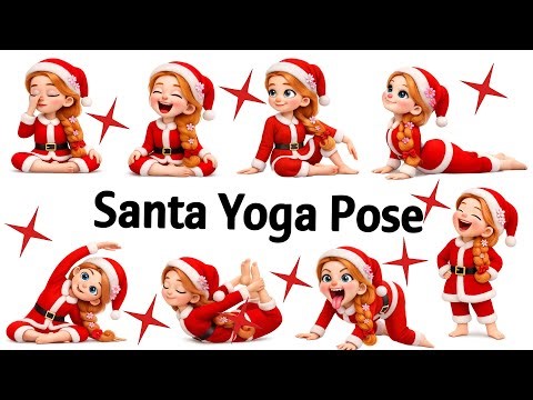 🎄 Santa Fun Yoga for Kids | Christmas Yoga Poses | Fun & Easy Yoga for Children 🧘‍♂️