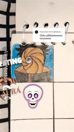 Obito drawing part 1#animeeart #shortsviral