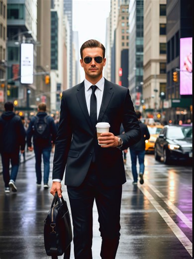 Photorealistic Image of a Businessman in the City
