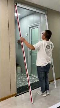 Quick install aluminum folding door, no drilling needed. 10 mins.