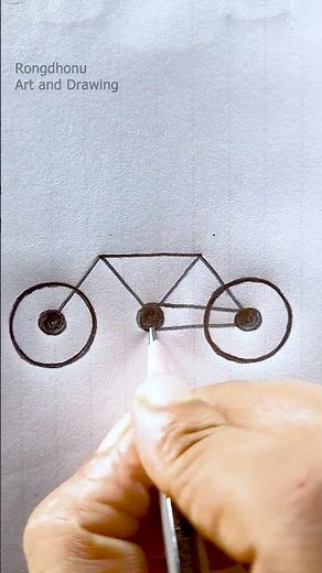 Simple Bicycle Drawing with Pencil | Easy Bike Sketch for Beginners