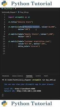 Displaying KPIs in Streamlit | Python Tutorial