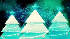 Blue animation with congratulations. Motion. Decorated with Christmas decorations, a postcard that glitters.