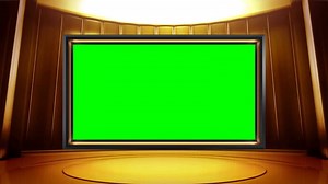 Download Green Screen Stage Design with Motion Graphics in Full Screen for free