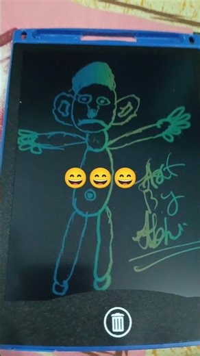 drawing a man 🤣 on my lcd writing tablet