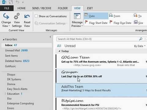 Adjust the Font in Outlook 2013