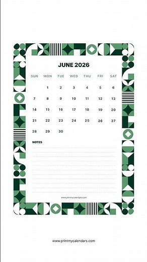 June 2026 Calendar | Printable A4 & US Letter | Portrait & Landscape | Free PDF Download | June 2026