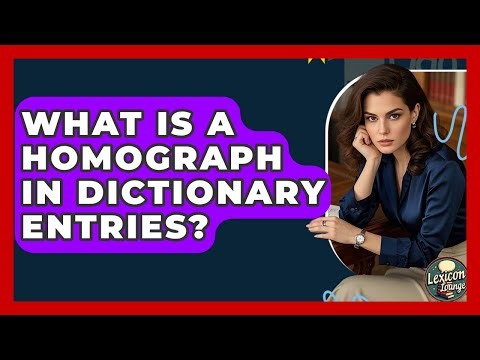What Is A Homograph In Dictionary Entries? - Lexicon Lounge