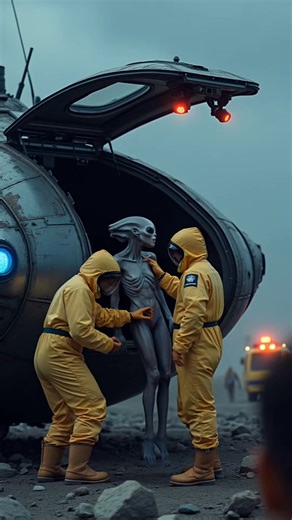 Breathtaking footage of a real life alien being removed from his UFO! Where will he be taken now!? #UFOs #uaps #ufo #uap #aliens #alien | We Follow God