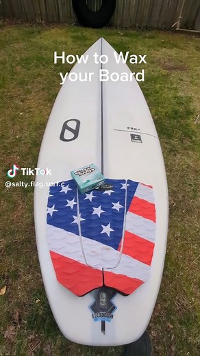 How to Wax your Board. 1. If it has old wax. Remove it. 2. Use base coat. This harder wax is less likely to be removed from regular use. 3. Start by drawing an outline of the area to be waxed. 4. start with diagonal lines up the left side. 5. Do the same on the right. 6. switch to temperature appropriate wax. I prefer circular motions. this helps build up bumps on the board. 6. Sticky Bumps @Sticky Bumps is not a sponsor, but the brand I use most often. we are in no way associated with them. 7.