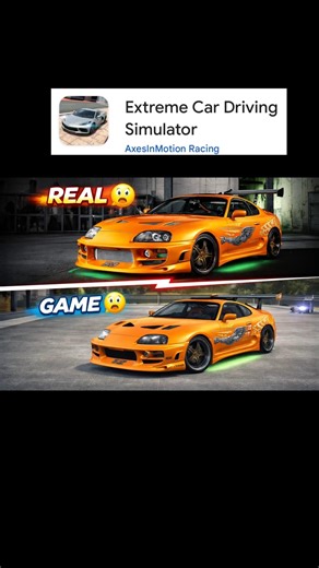 Extreme car driving real life 😱 Extreme car driving simulator supra #shorts