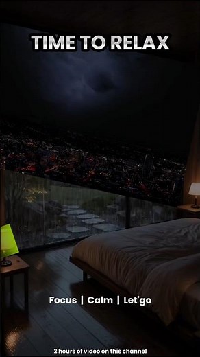 Thunderstorm Sounds Black Screen. #rain #thunder #thunderrain