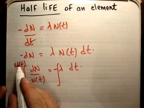 Derivation of Half Life