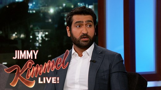 Kumail talks about his new movie Stuber, working with Dave Bautista, and reveals why Dave is the nicest/worst person in the world. | Jimmy Kimmel Live