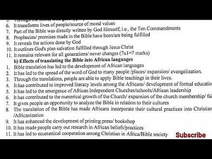KCSE 2014 | CRE KCSE 2014 PAPER 1 | KCSE CRE Paper 1 Questions and Answers | KCSE REVISION Part 1
