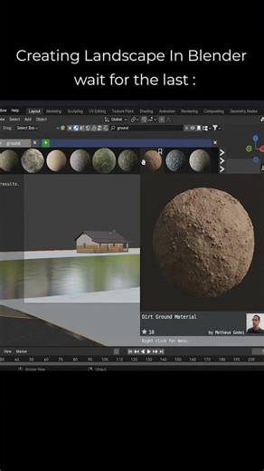 Cinematic landscape in blender. Full tutorial. #blender #cinematic #3dcompositing #cgtutorial
