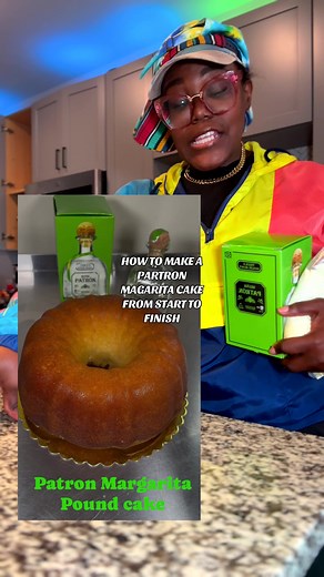How to Make a Patron Margarita Pound Cake (FROM START TO FINISH) Ingredients: Cake: - 1 box cake mix (plus required water, oil, eggs) - Zest of 1 lime - 2 tablespoons each: tequila (Patron Silver recommended), triple sec, fresh lime juice Margarita Syrup: - 1/2 cup each: sugar, water (dissolve the sugar over medium heat before adding the next ingredient-remove from heat.) - 1/4 cup each: tequila, triple sec, lime juice Lime Buttercream Frosting: - 1 cup unsalted butter, softened - 4 cups powdere