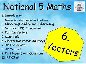 6.8 Vectors 8: 3D Vectors - National 5 Maths Lessons - @MrThomasMaths