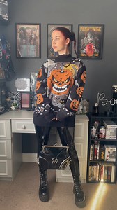'Tis the season to get your spook on 🎃 Our brand new HALLOWMAS jumper is here 😈 https://bit.ly/4nSvd6G 📸: @ariana_magee | Killstar