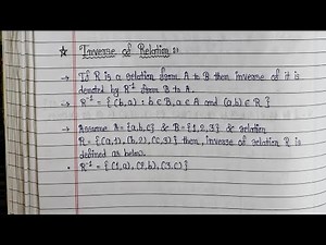 3.1.2 - Inverse, Complement, Composition, Identity, Universal, Void Relations & Examples