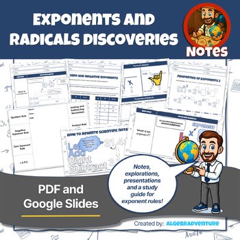 Exponent and Radicals Rules Discovery Activities