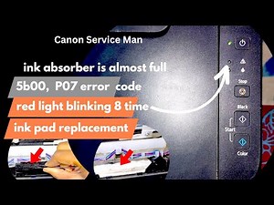Canon pixma printer, canon g2000, g2010, g3010 ink absorber almost full | change waste ink pad