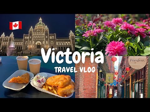 【vlog】カナダ・ビクトリア💐カナダで一番美しい花の都 | 港町をのんびり観光