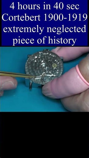 4 hours in 40 sec with extremely neglected Cortebert #watch #vintage #antique #repair #hobby #diy