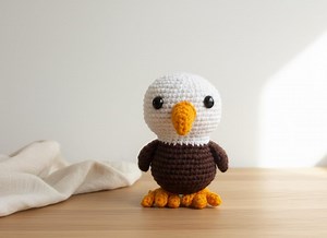 Chubby Bald Eagle Crochet Pattern PDF, Amigurumi Bird Plush Tutorial - Etsy Canada