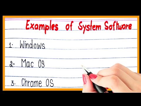 Example of system software | List of system software