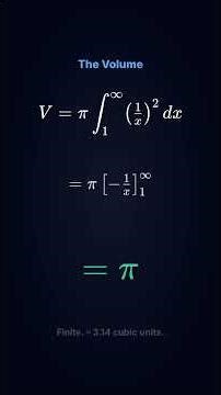 Gabriel's Horn: The Paint Paradox That Breaks Calculus #math #maths #gabrielshorn #shorts
