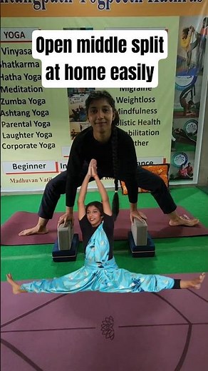 Open middle split at home easily #middlesplits #split #hipopening #yoga #shortsfeed #shorts