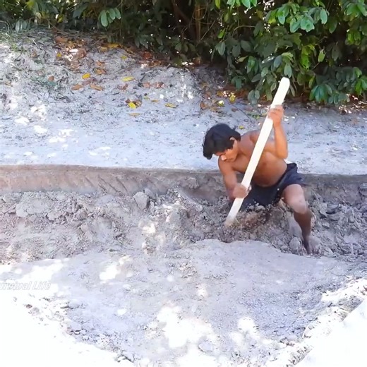He dug a secret pyramid in the jungle!