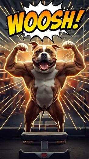 🐾 Billy the Bully Pup Shows Off His Gains 💪 | Hilarious Dog Shorts #dog #gym #shorts
