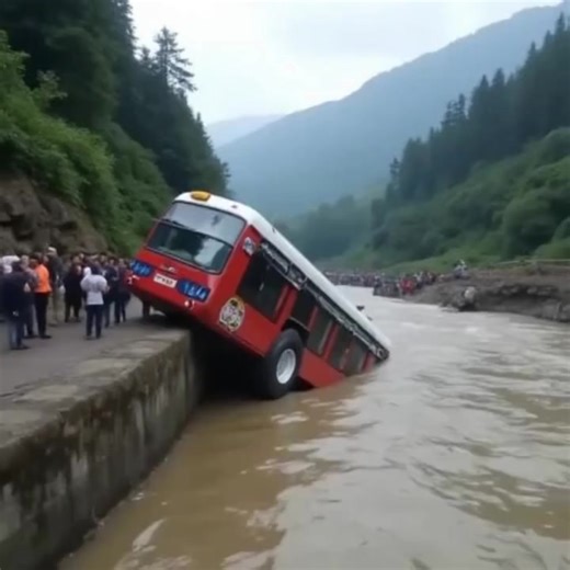 Bus plunges into river, chaos erupts as passengers fight to survive! 🌊😱 Raging waters slam the vehicle, pulling it under fast… Screams. Panic. A desperate struggle against the current. (Full story in top comment) | Fast & Furious Fighters
