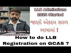 How to do LLB Registration on GCAS Portal | LLB Admissions 2024 Start | LLB 3 Year course admission